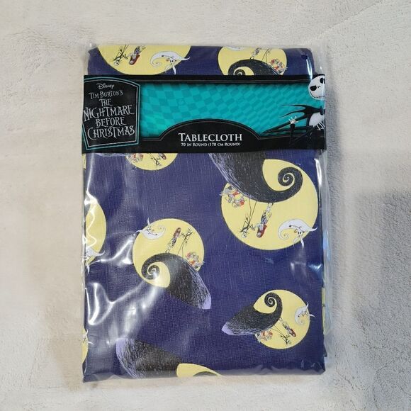 Nightmare Before Christmas tablecloth 70 in round - Picture 1 of 2